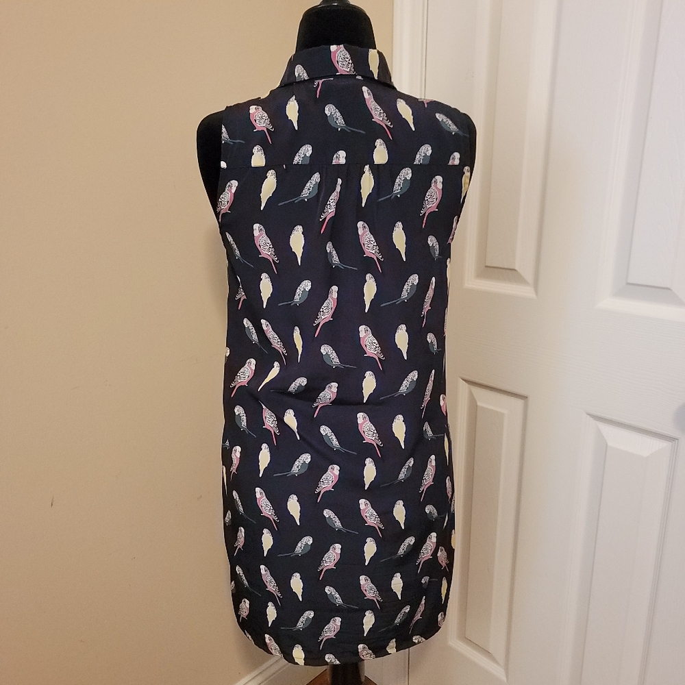 Banana Republic Factory Parrot Print Dress Size 8 - Picture 3 of 7